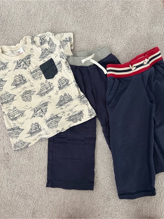Hanna Andersson Other - Hanna Andersson navy & Cream Nautical Tee with Navy Joggers Set